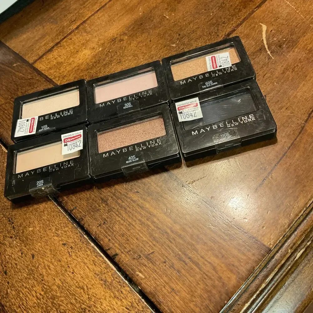 Maybelline New York Expert Wear Eyeshadow #10s,20s,30s,40s,60s, & 110s Lot Of 6